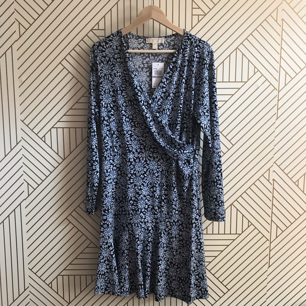 NWT Micheal Micheal Kors Faux Wrap Floral Dress